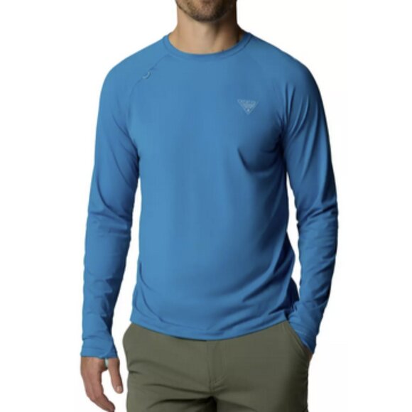 columbia sportswear Other - NWT New Columbia Men's PFG Wild Cast Sun Shirt Medium M Echo Blue UPF 50